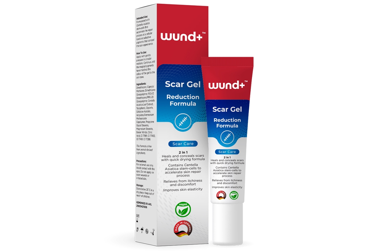 wund+™ Scar Gel is an innovative gel that combines medical-grade silicone therapy, plant-based stem cells, and microencapsulated pigments.