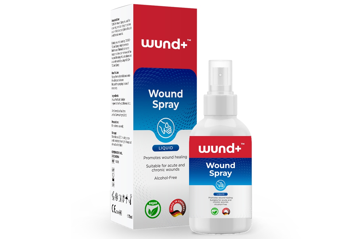 wund+™ Wound Spray is a sting-free, no-rinse solution for wound care.