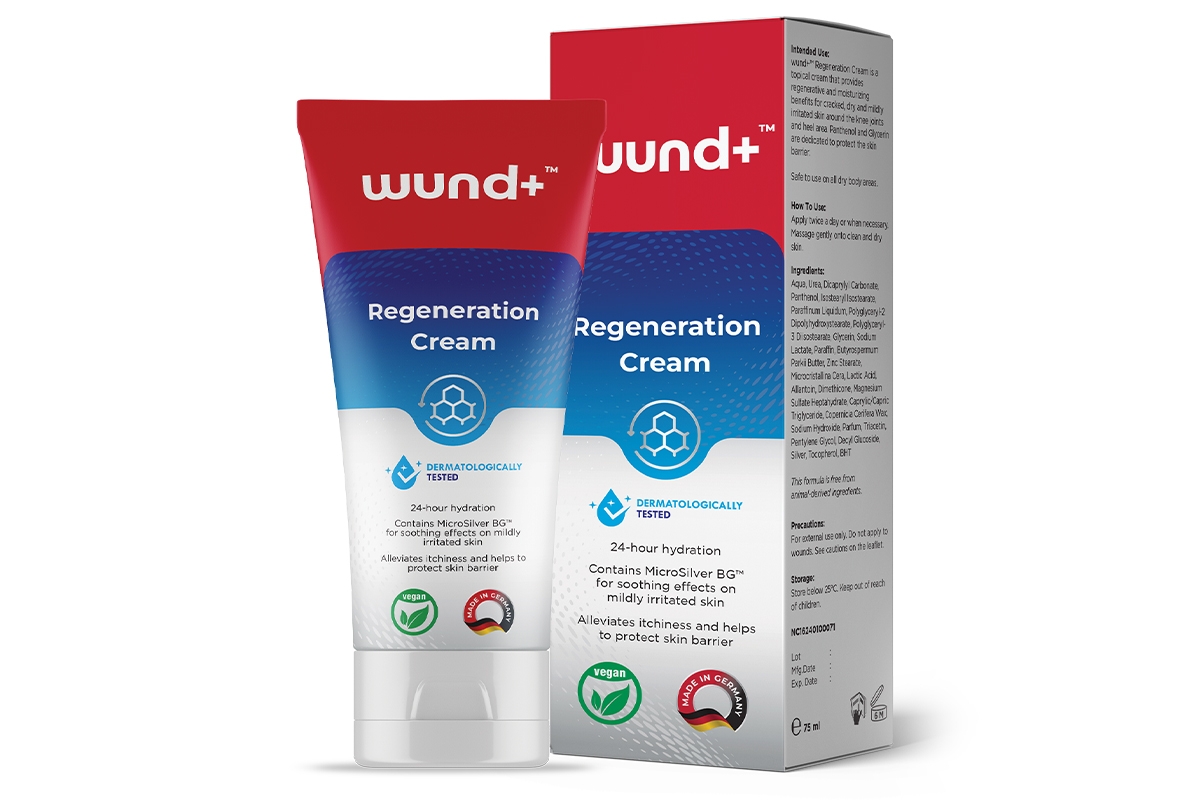 wund+™ Regeneration Cream GWS Wellness mampu menghidrasi kulit selama 24 jam.