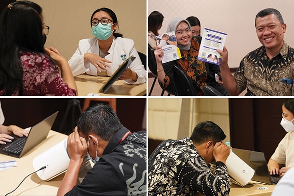 Health screening using AI Fundus technology.