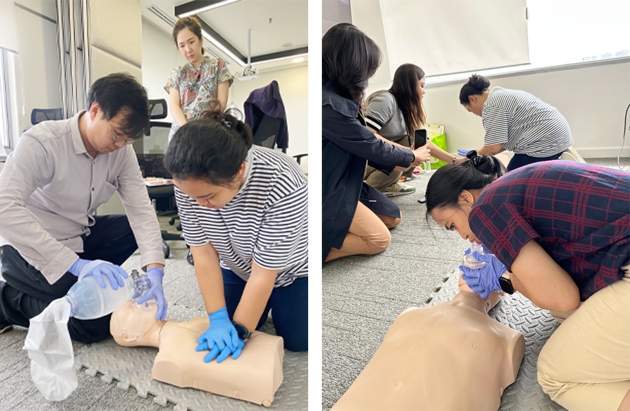 Peserta pelatihan mempraktikkan setiap instruksi dengan sungguh-sungguh. 