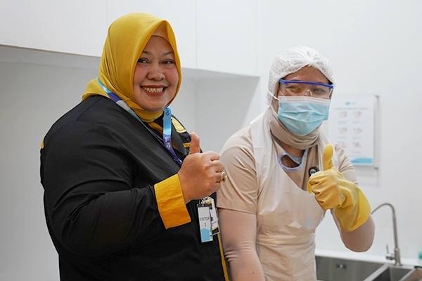 Peragaan penanganan tumpahan bahan berbahaya.