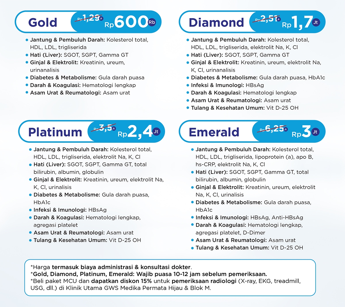 Cek kesehatan berdua lebih murah. Dapatkan diskon 30%.